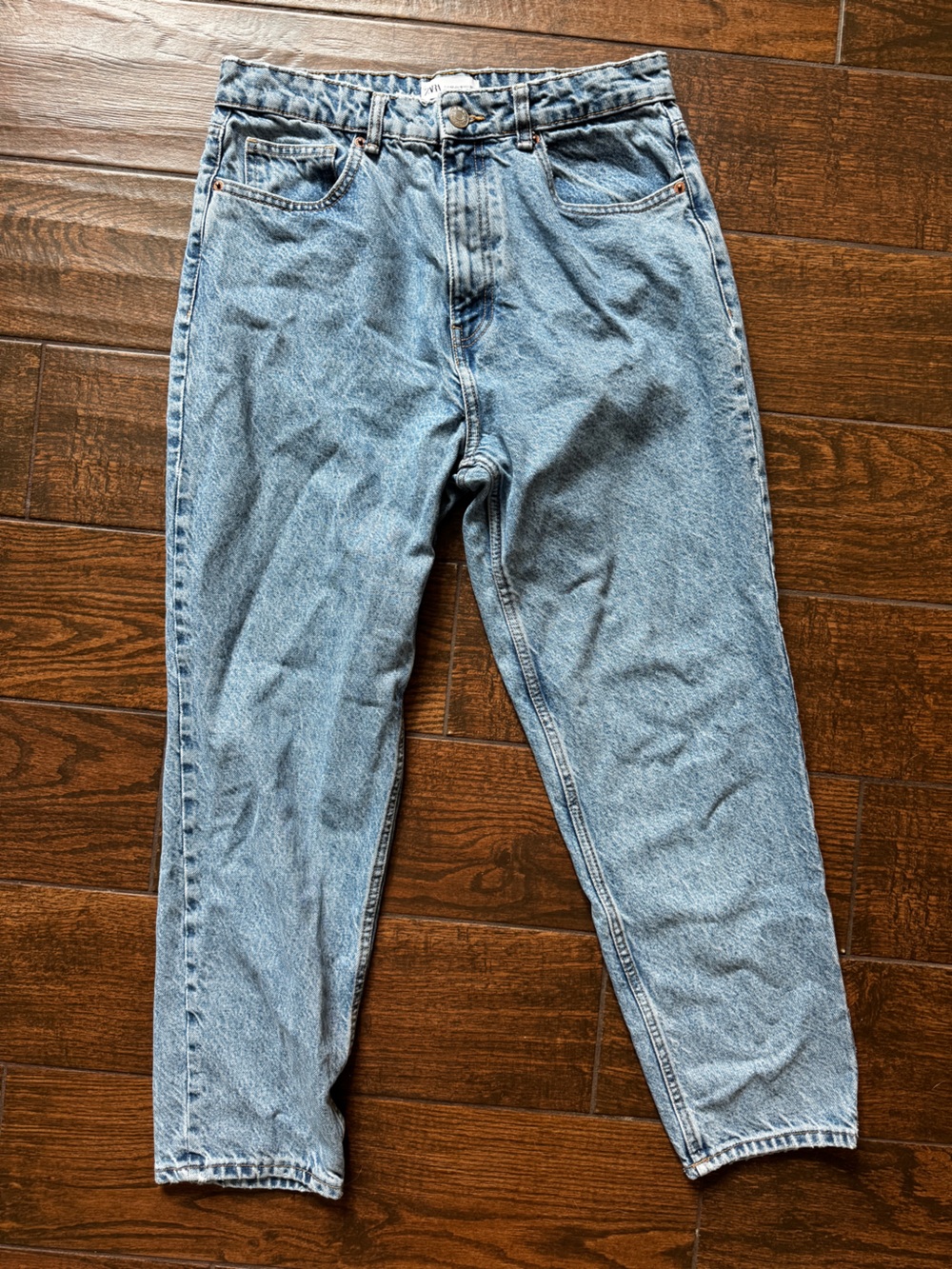 Zara Light Wash Straight Leg Jeans Sz 10